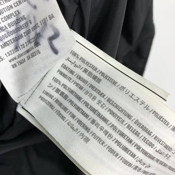 Abercrombie & Fitch Field Jacket Mens Size Small Black Multi Pocket - Picture 7 of 7